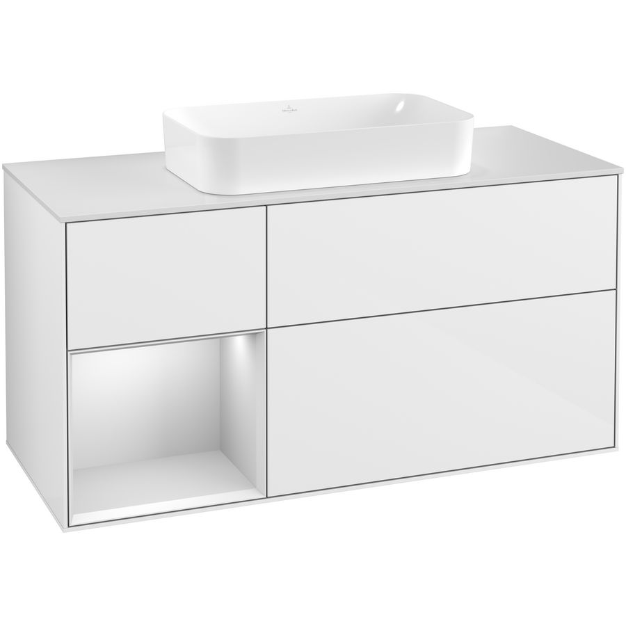 Wastafelonderkast Finion 1200x603x501mm G.White.L F291MTGF