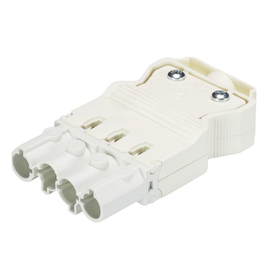 Kabelsteker GST18I4 male wit schroef VVE=50