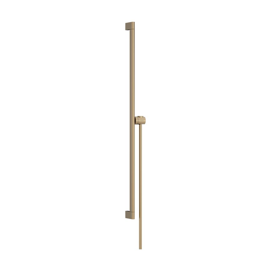 Unica glijstang S Puro 90cm met easy slide handdouchehouder en Isiflex doucheslang 1600mm Brushed Bronze