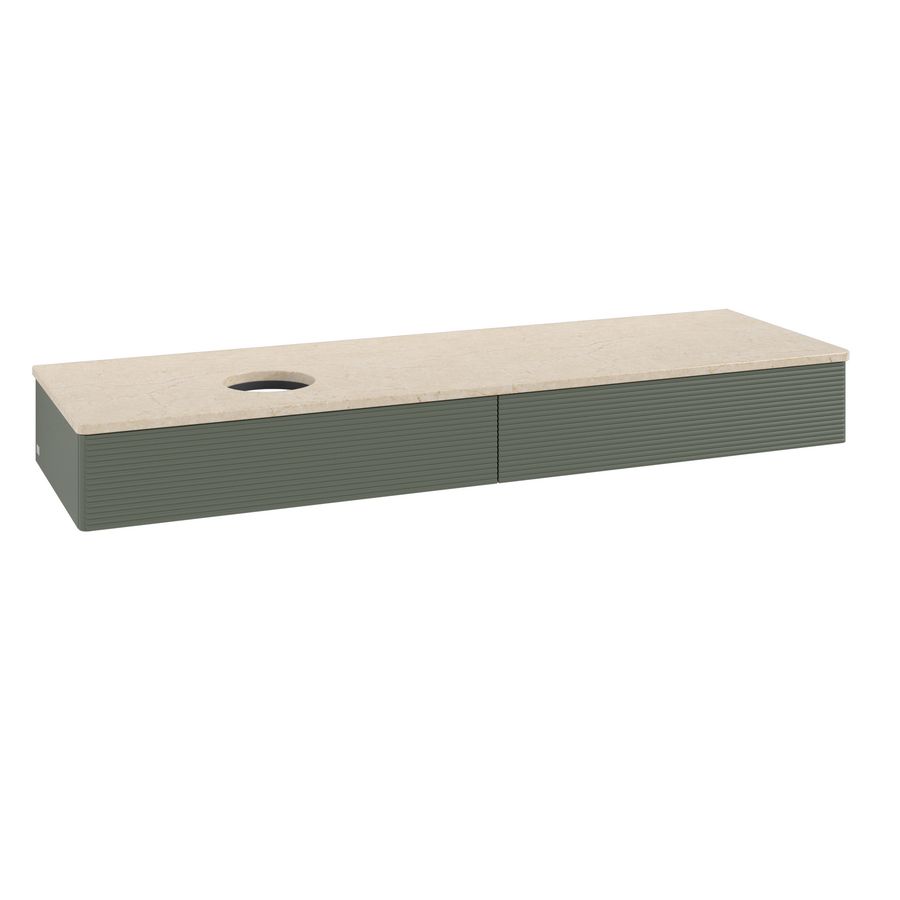 Wastafelonderkast Antao 1600x190x500mm L.Green Matt Lacquer K15113HL