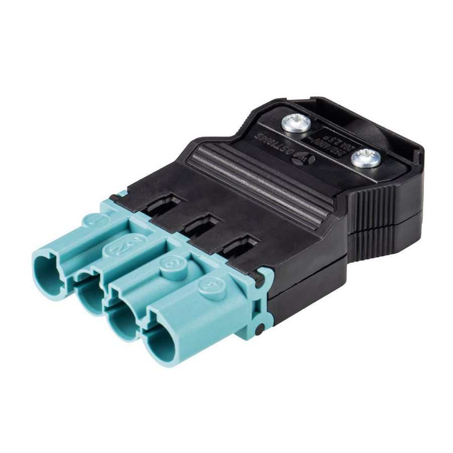 Kabelsteker GST18I4 male turquoise schroef VVE=50