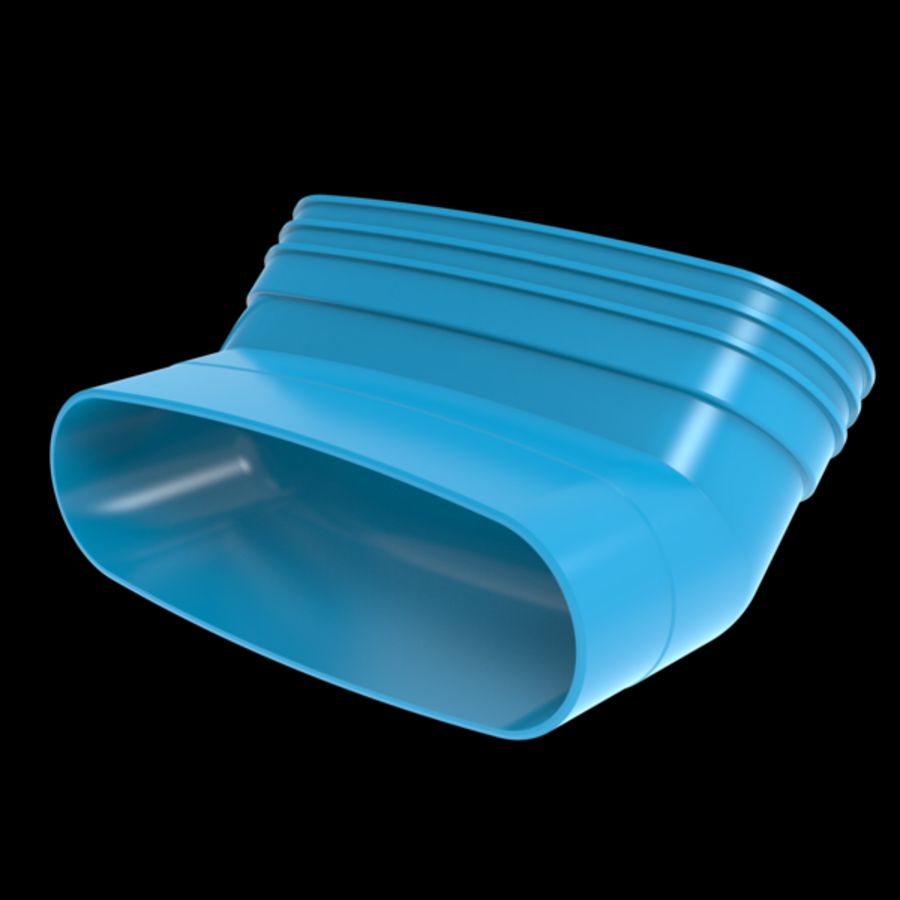 Staande bocht lijm 45° PVC luchtverdeelsysteem VENTIZA blauw (235x80mm) mof/spie