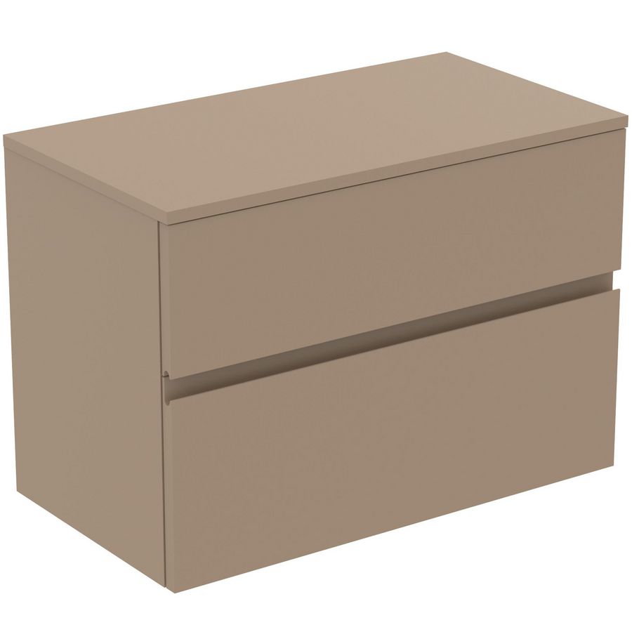 Wastafelmeubel 802x440x558mm mat greige 2 laden Finesse