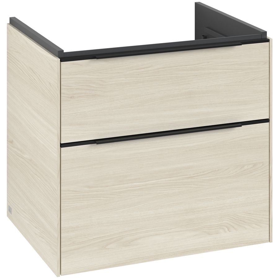 Wastafelonderkastkast SUBWAY 3.0 622x576x478mm White Oak C576L1AA greep Volcano Black