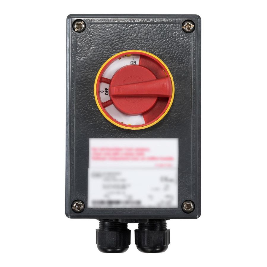Werkschakelaar ATEX zone 21/22 25A 4-polig opbouw IP65