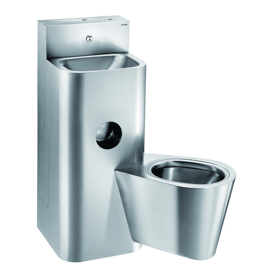 hangWC Combi met reservoir rechts RVS 304 mat