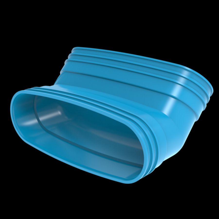 Staande bocht lijm 45° PVC luchtverdeelsysteem VENTIZA blauw (235x80mm) mof/mof