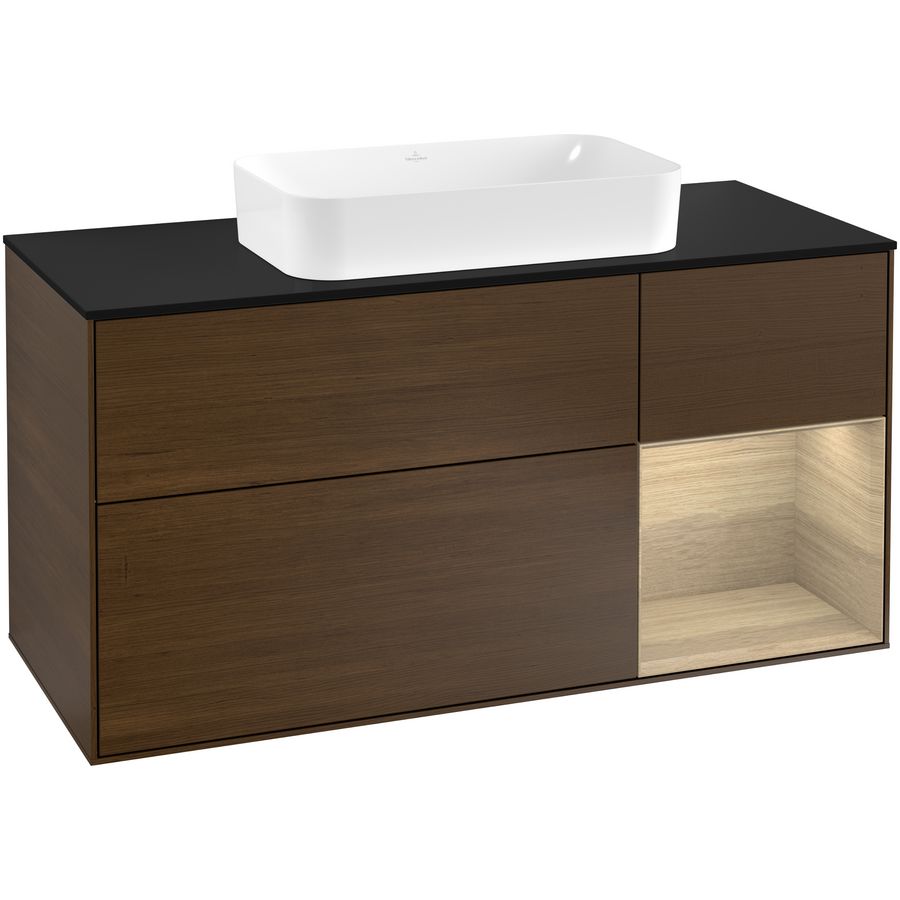 Wastafelonderkast Finion 1200x603x501mm W.Veneer F302PCGN