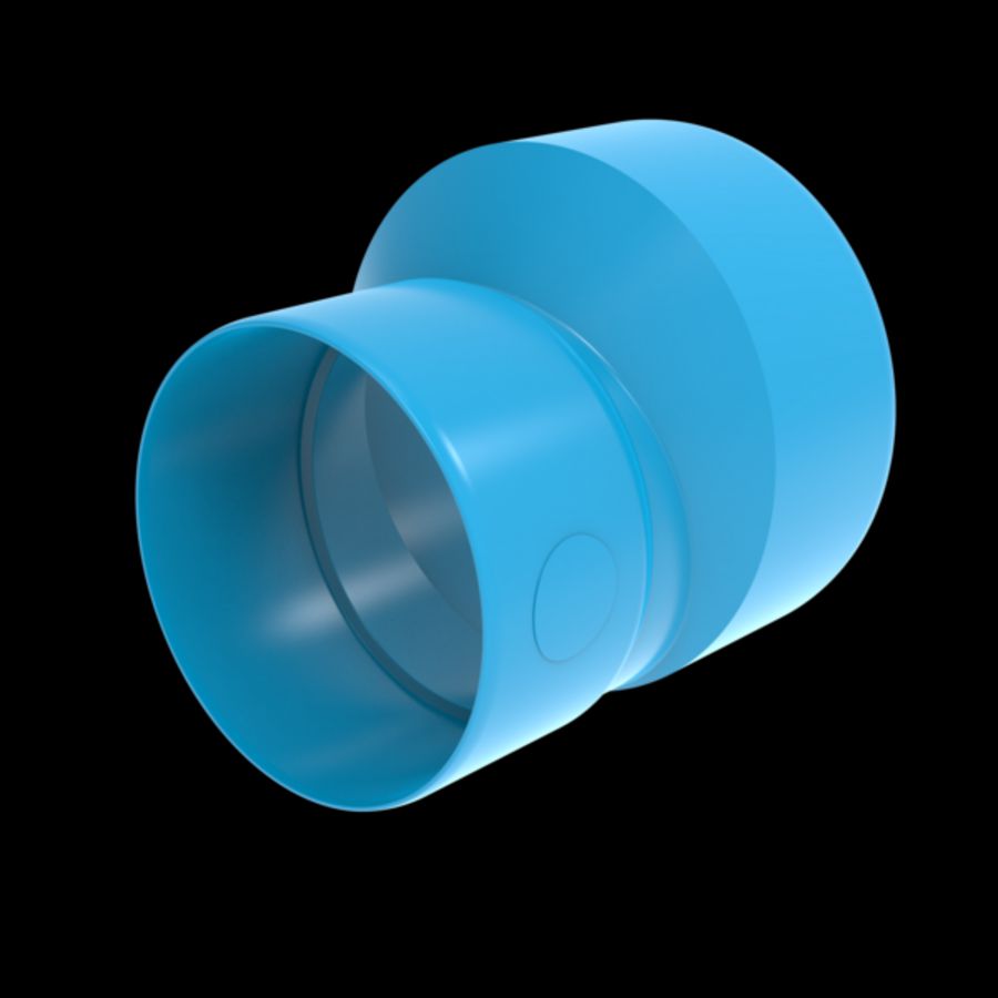 Verloop Excentrisch PVC luchtverdeelsysteem VENTIZA blauw Ø160xØ125mm spie/mof