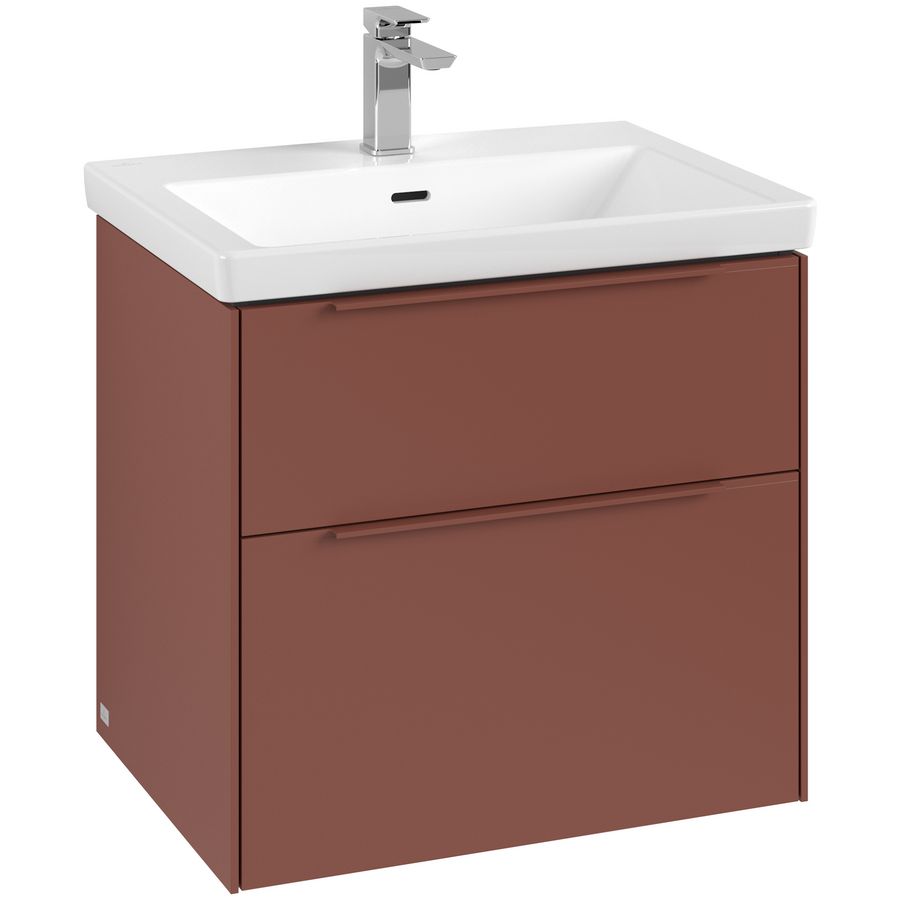 Wastafelonderkastkast SUBWAY 3.0 622x576x478mm Wine Red C57602AH greep monochroom