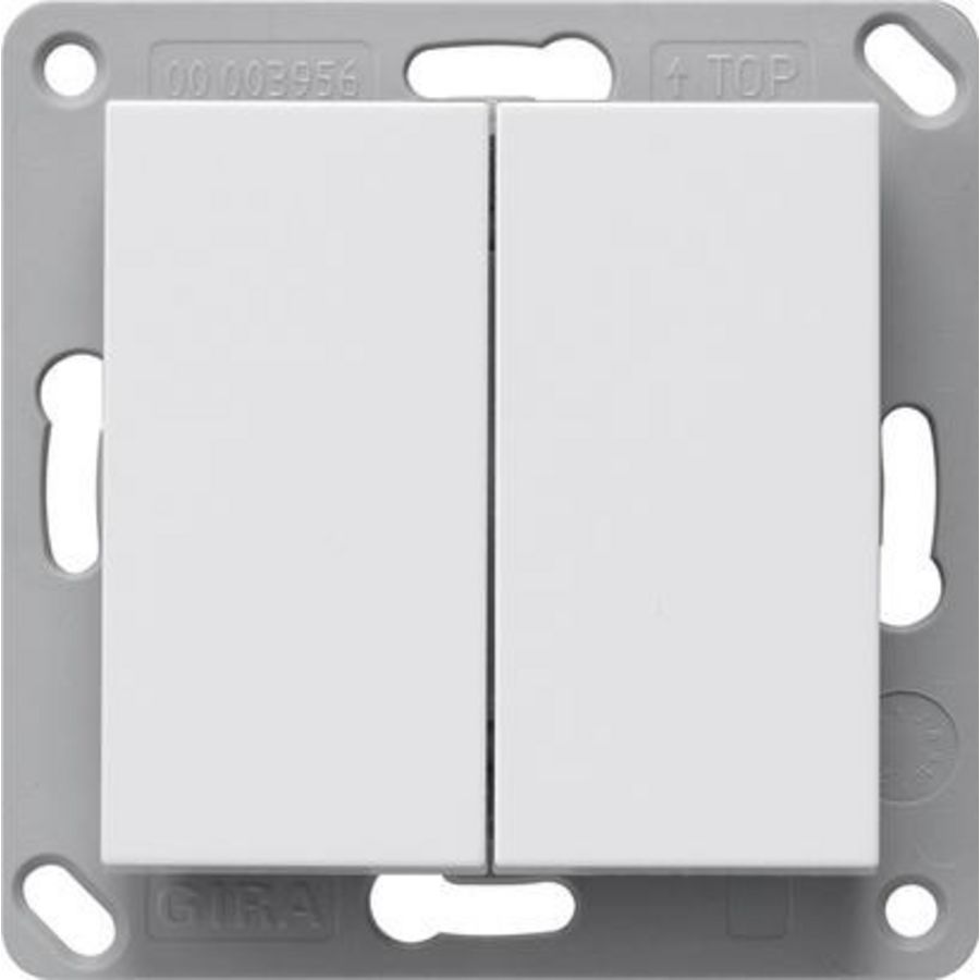 RF wandzender 2-voudig KNX System 55 zuiver wit