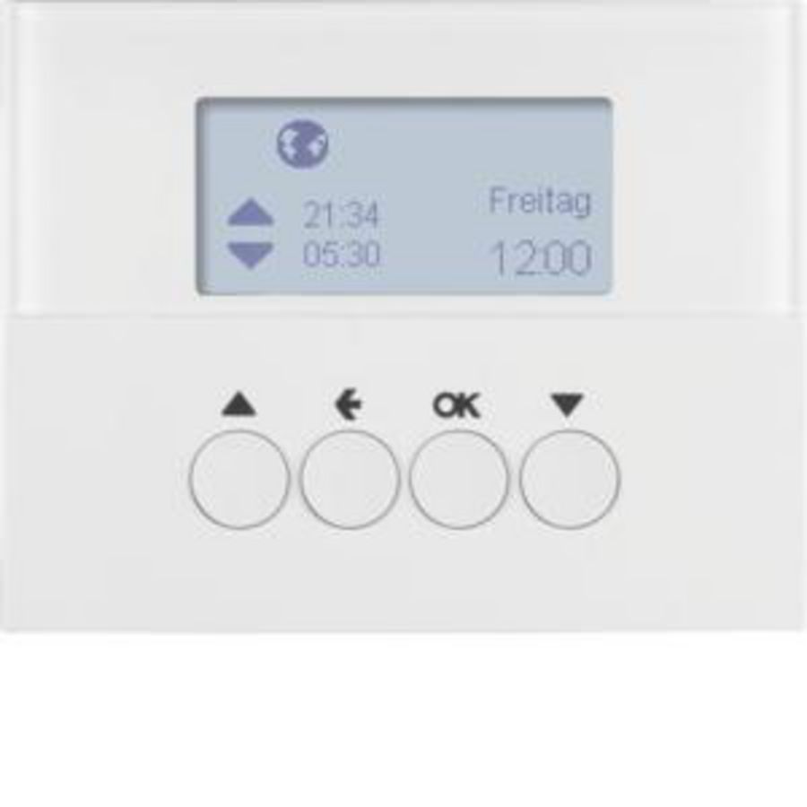 Jaloezie besturing schakelklok-opzetmod. berker K.1 polarwit