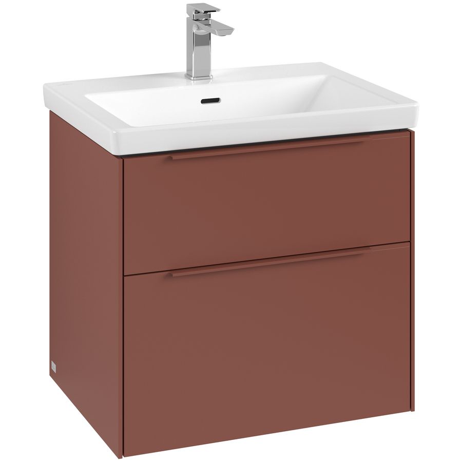 Wastafelonderkastkast SUBWAY 3.0 622x576x478mm Wine Red C576L2AH greep monochroom