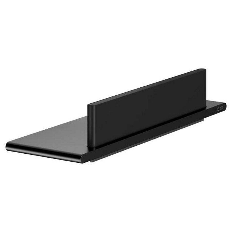 Douche-planchet geintegreerde wisserf lijmset zwart mat