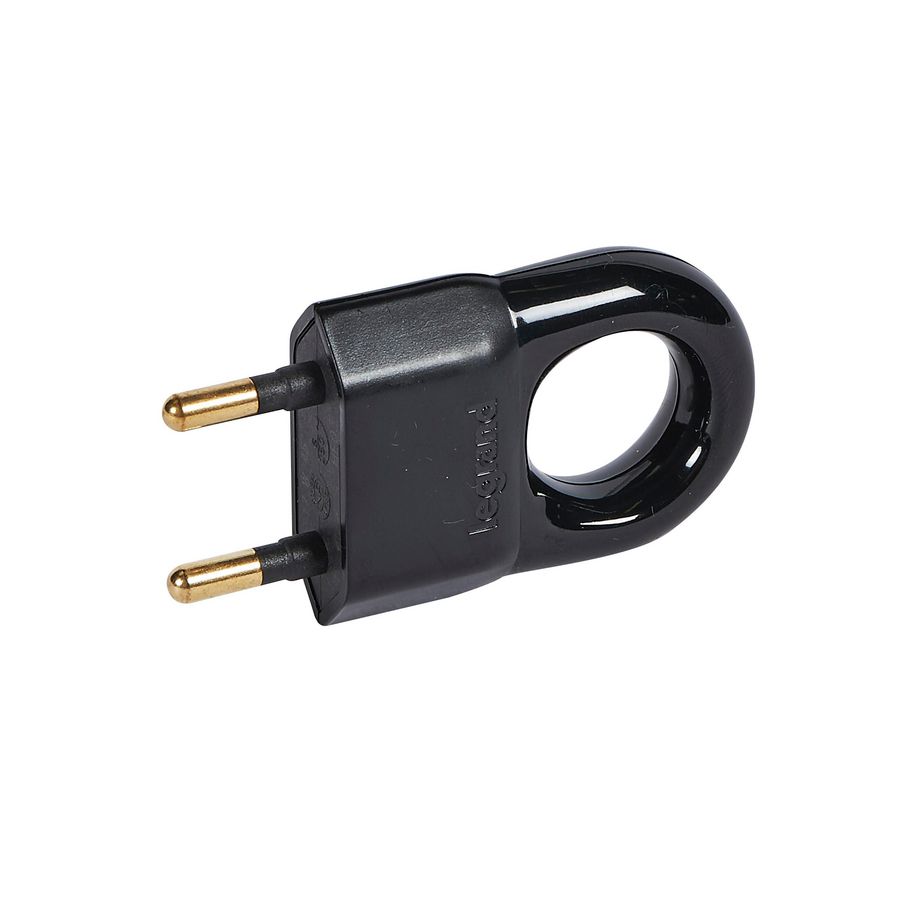 Steker 2-polig 2,5 Amp zwart