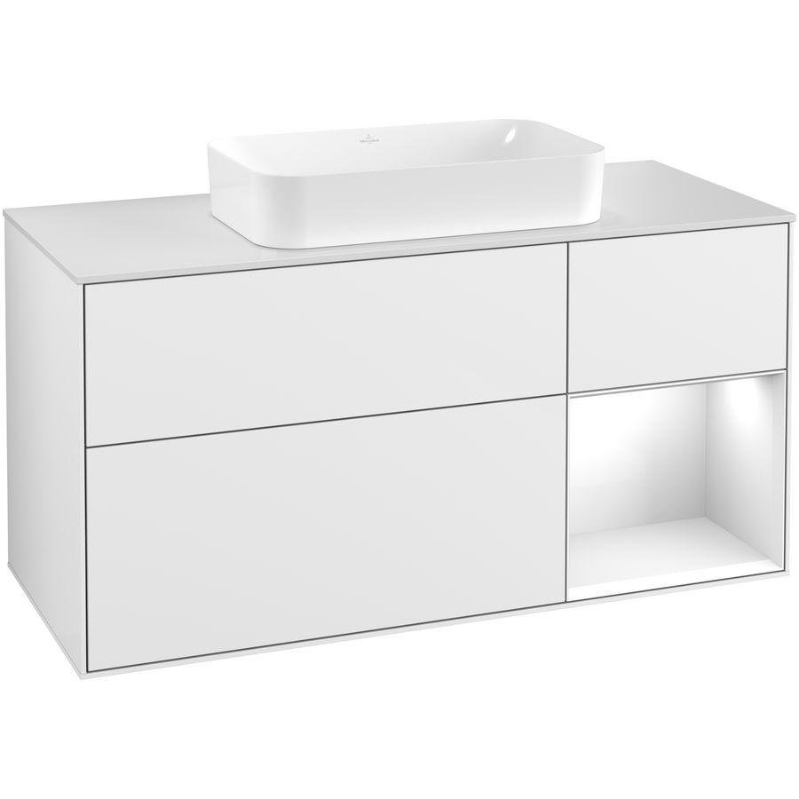 Wastafelonderkast Finion 1200x603x501mm G.White.L F301GFGF