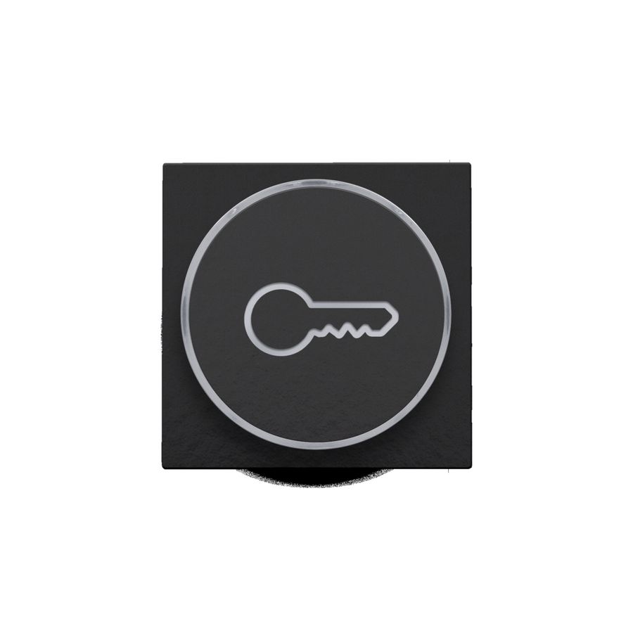 Afwerkingsset doorschijnende ring sleutelsymb. 6A pianoblack