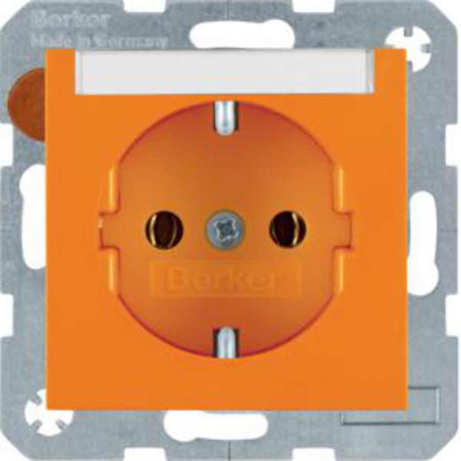Wandcontactdoos RA tekstv. steek berker S.1/B.3/B.7 oranje