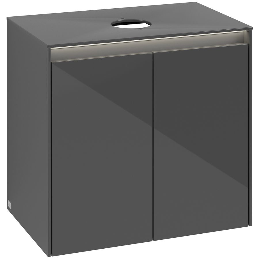Wastafelonderkast Collaro 600x548x380mm Glossy Grey C150B0FP