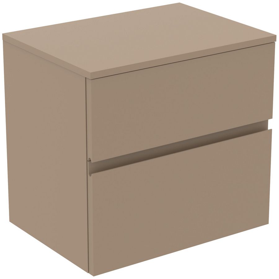 Wastafelmeubel 602x440x558mm mat greige 2 laden Finesse