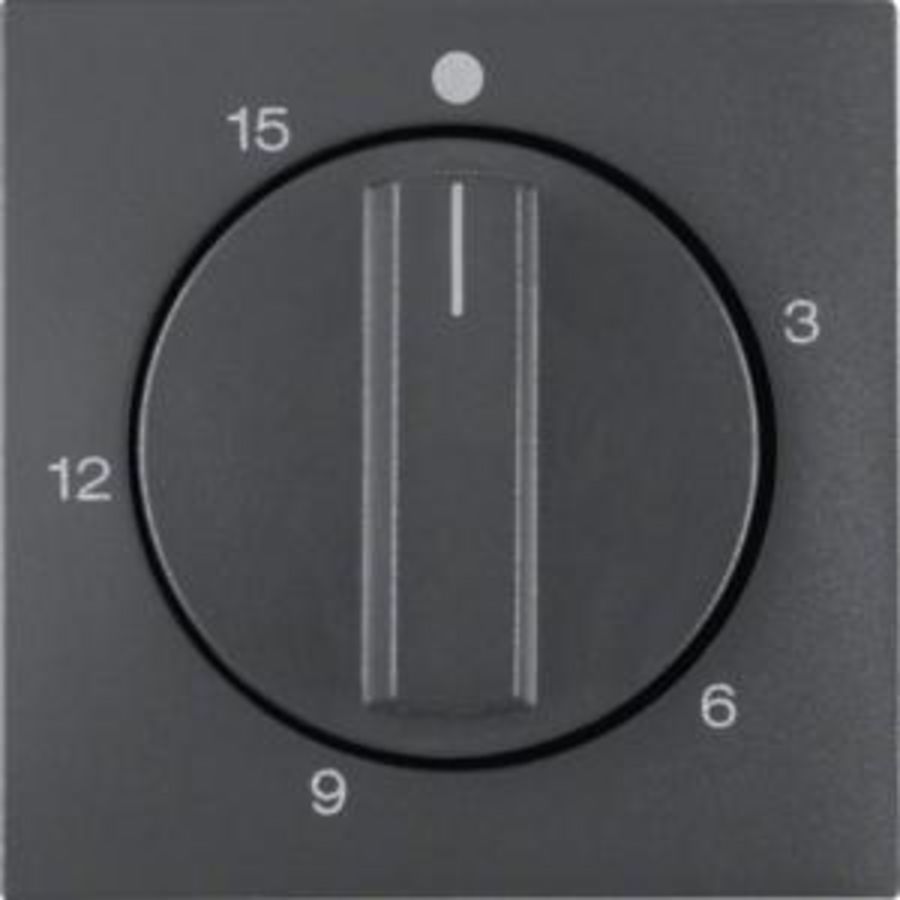 Afdek. mech. tijdschakelklok berker S.1/B.3/B.7 antraciet