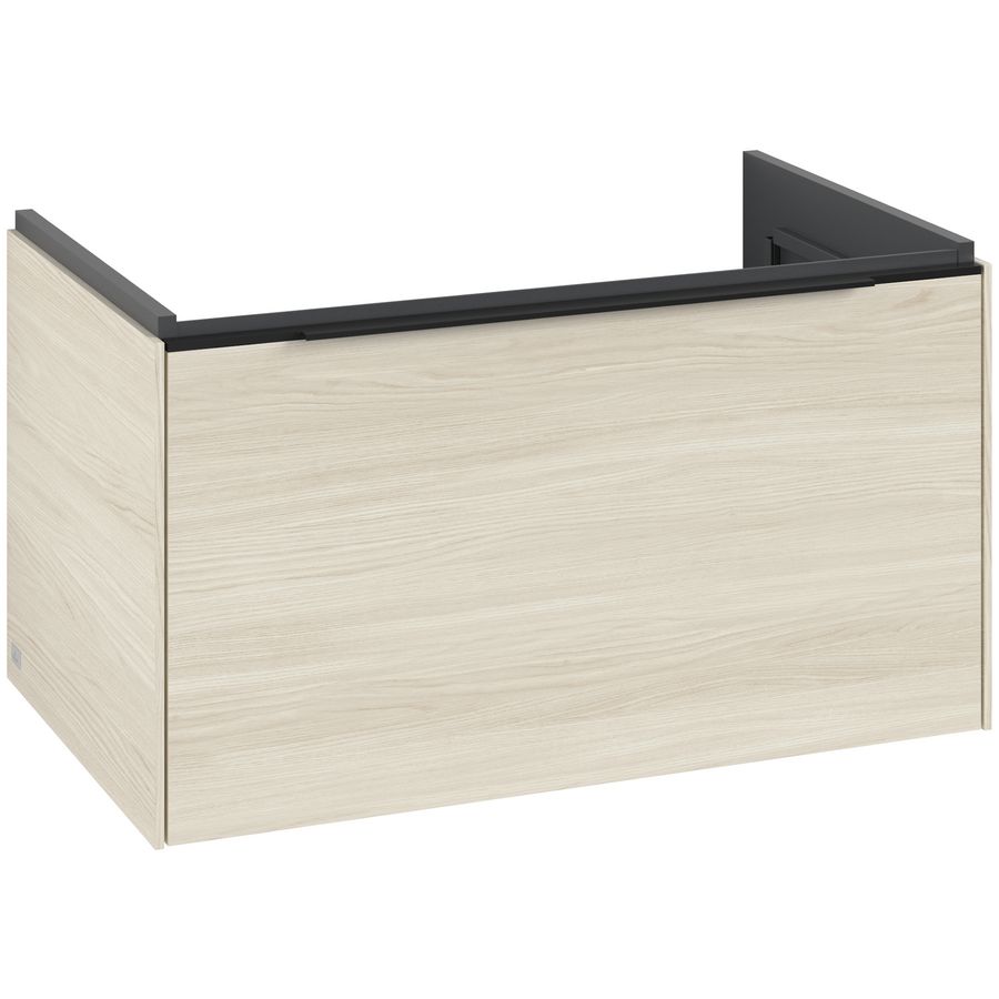 Wastafelonderkastkast SUBWAY 3.0 772x429x478mm White Oak C57301AA greep Volcano Black