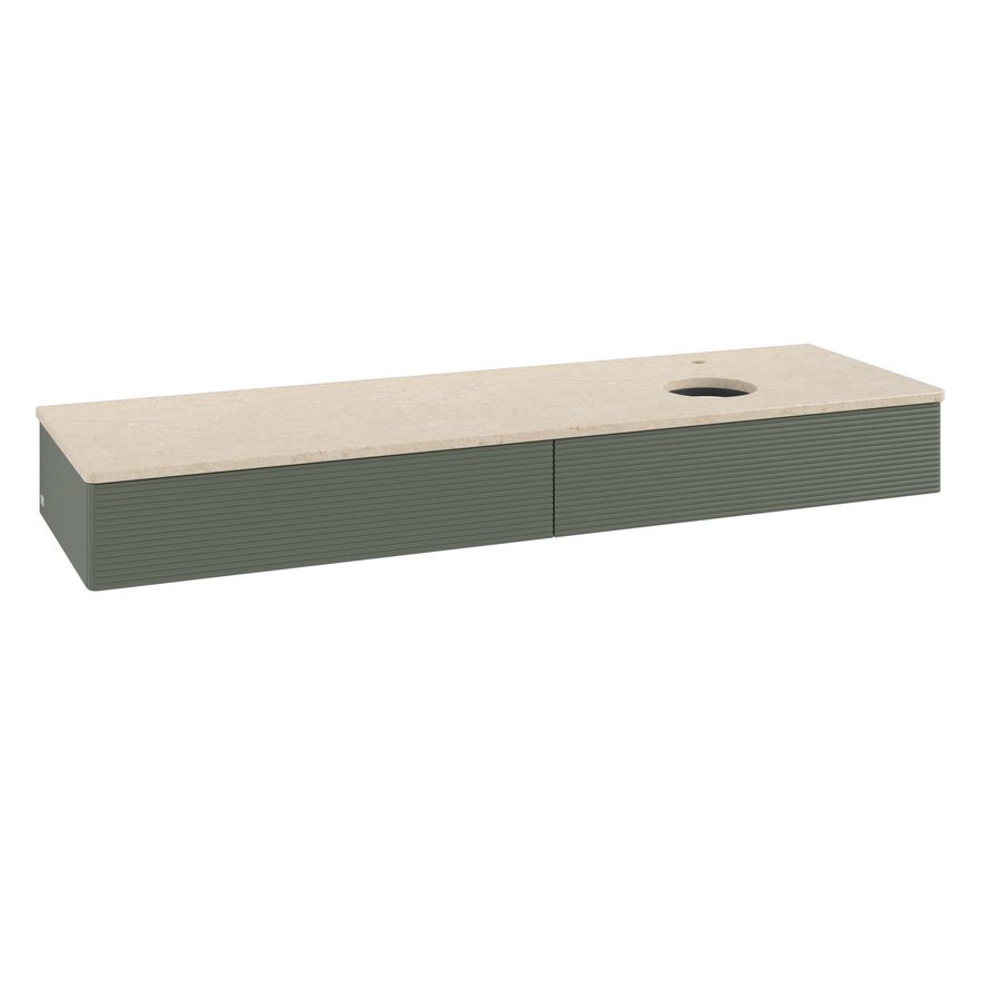Wastafelonderkast Antao 1600x190x500mm L.Green Matt Lacquer K16153HL