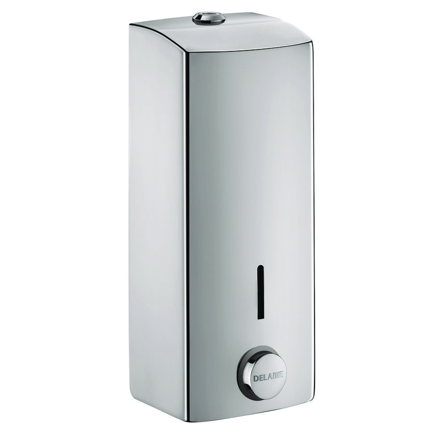 Zeepdispenser 1000ml. RVS 304 mat gepolijst vandaalbestendig