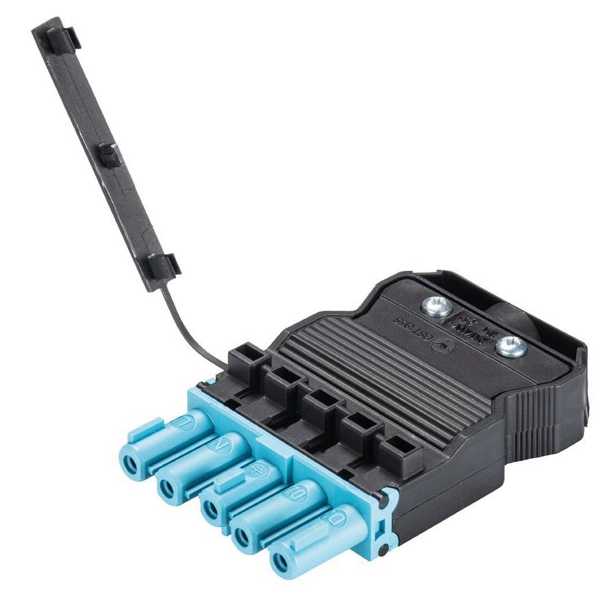 Kabelsteker GST18I5 female pastelblauw schroef VVE=50