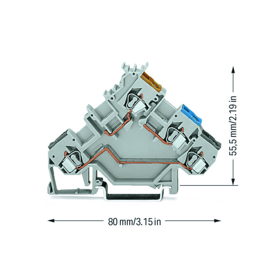 3-draads initiatorkl. gekleurde invoer 2,5mm² 280-560 VVE=50