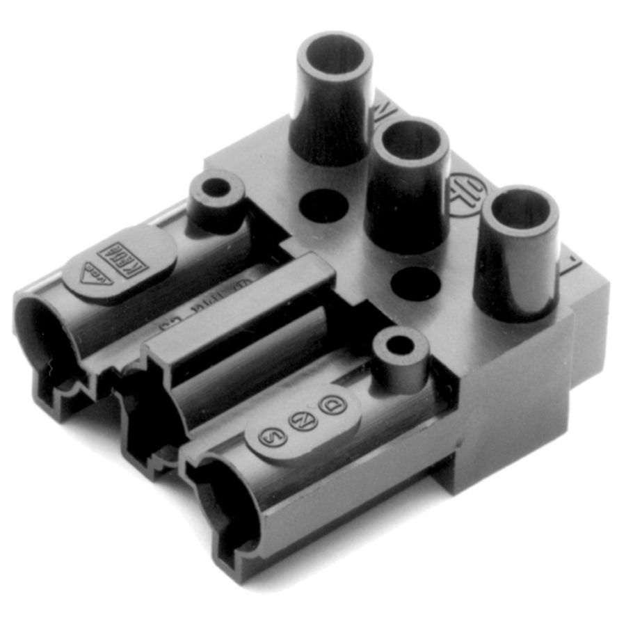 Steker 3-polig zwart VVE=200 1804416