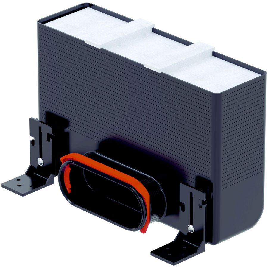 Plenum ComfoCase CLF 90°, ComfoGrid CLF/1xFlat 51 RLC, L=140mm