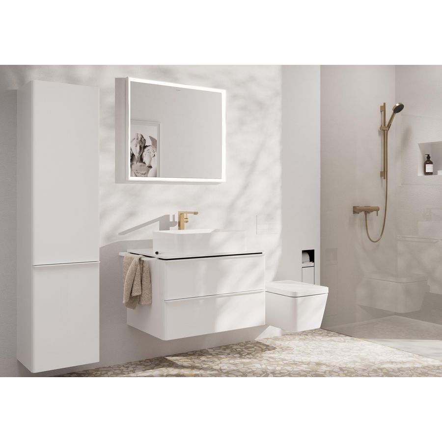 Tecturis E 1-hendel wastafelmengkraan 240 Fine highriser CoolStart brushed bronze incl. push-open plug
