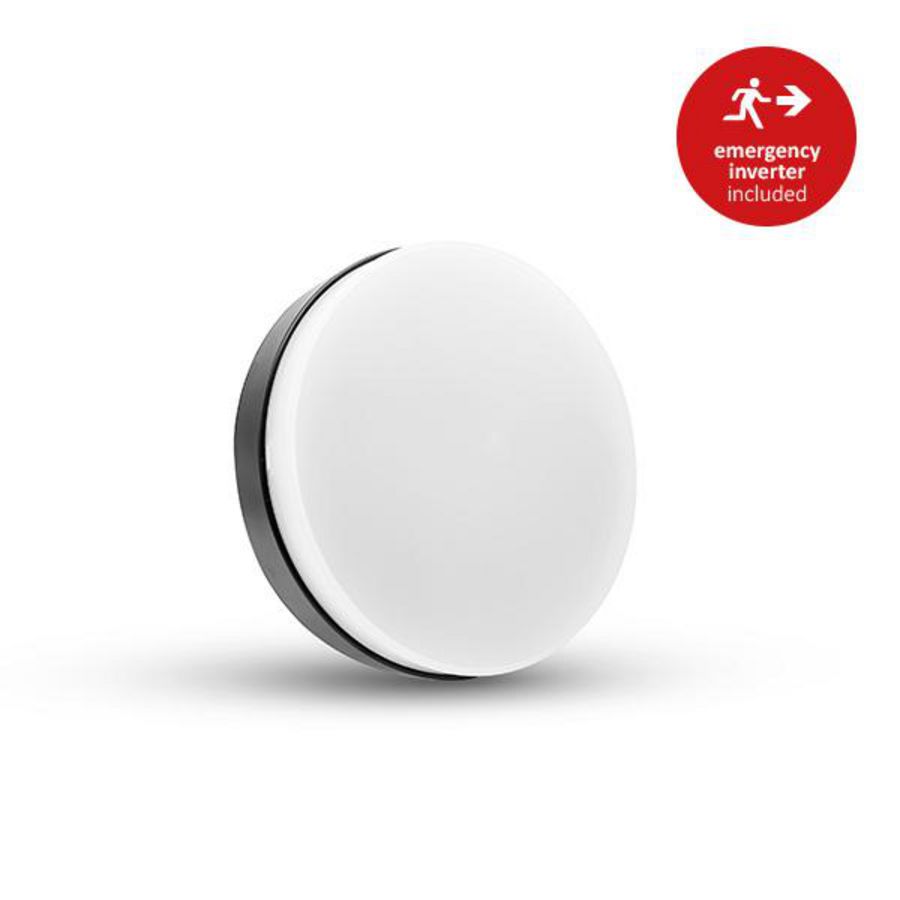 Plafonniere 8/12/15W 335mm 3.000/3.500/4.000K zwart nood