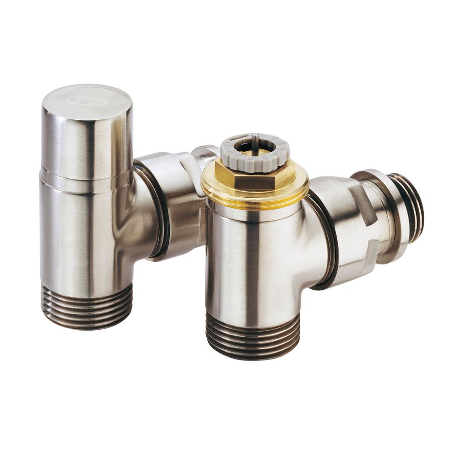 Afsluiter thermostatisch DESIGN haaks 1/2" RVS D3804S