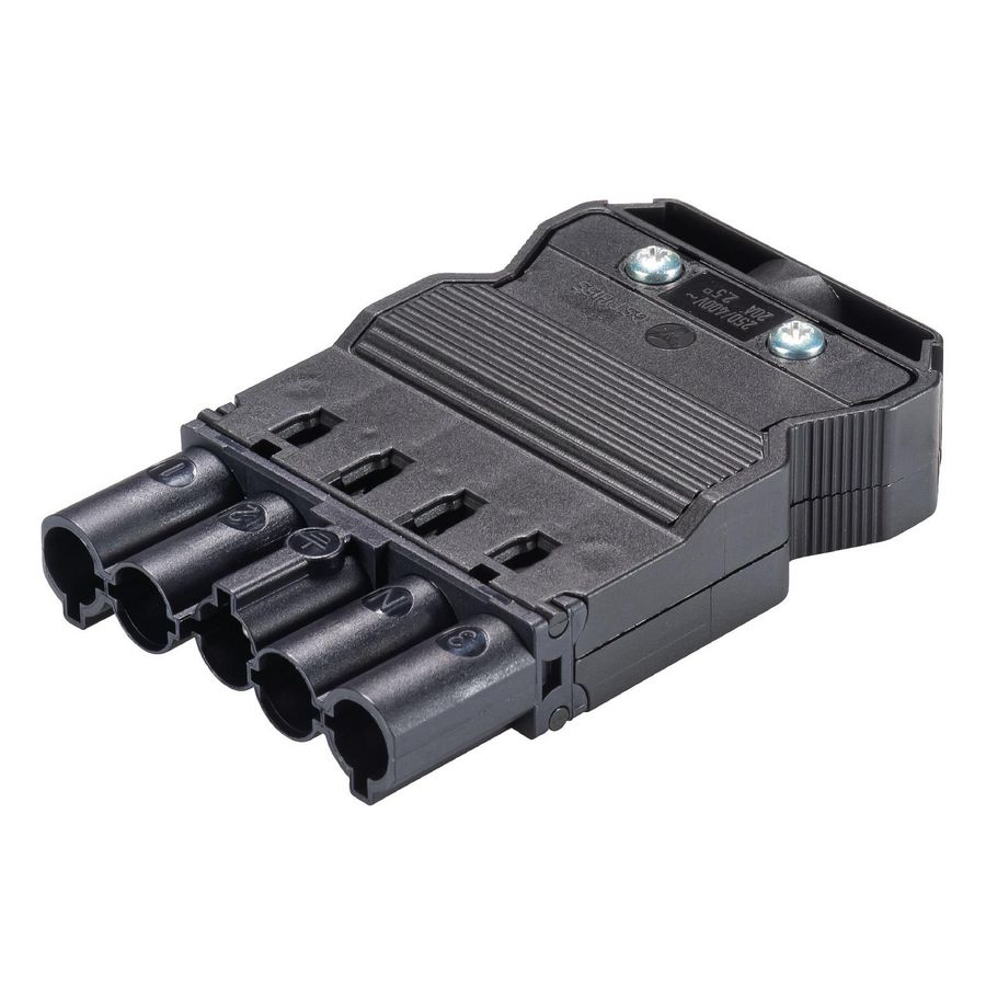 Kabelsteker GST18I5 male zwart schroef