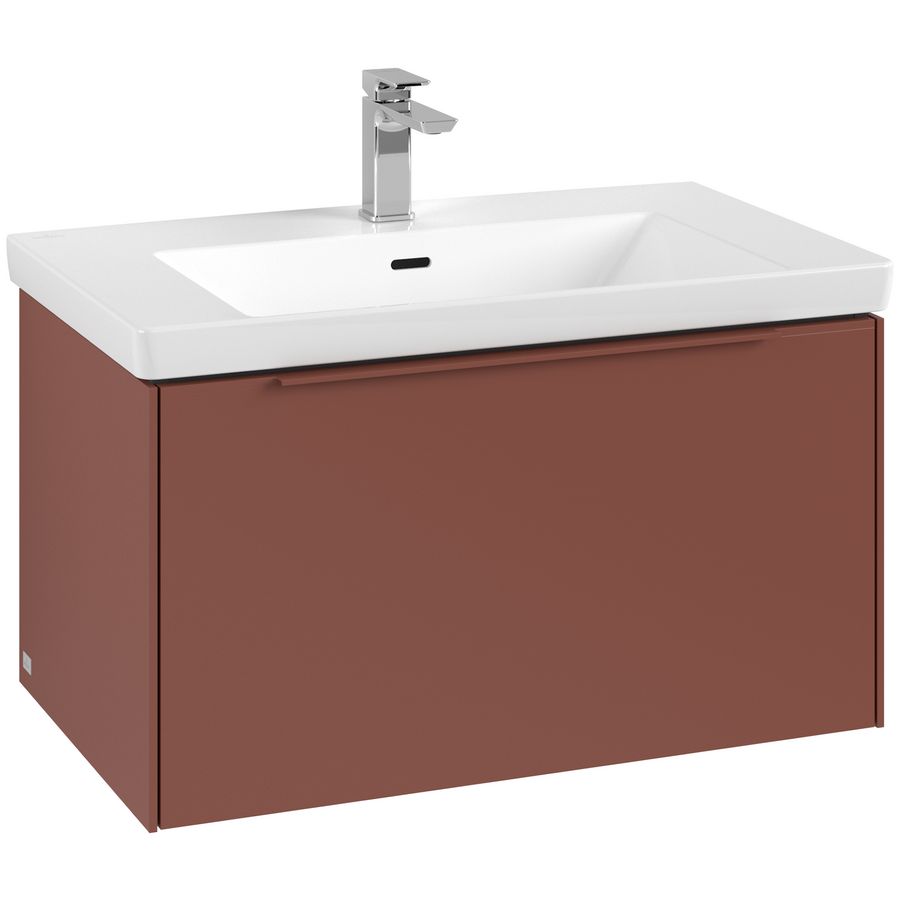 Wastafelonderkastkast SUBWAY 3.0 772x429x478mm Wine Red C57302AH greep monochroom