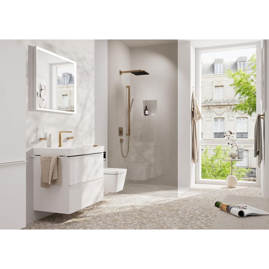 Tecturis E 2-gats wastafelkraan 150 CoolStart met afvoer Brushed Bronze