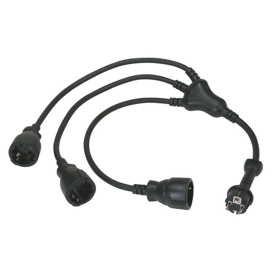 Verlengsnoer Octopus 3x wWandcontactdoos rubber