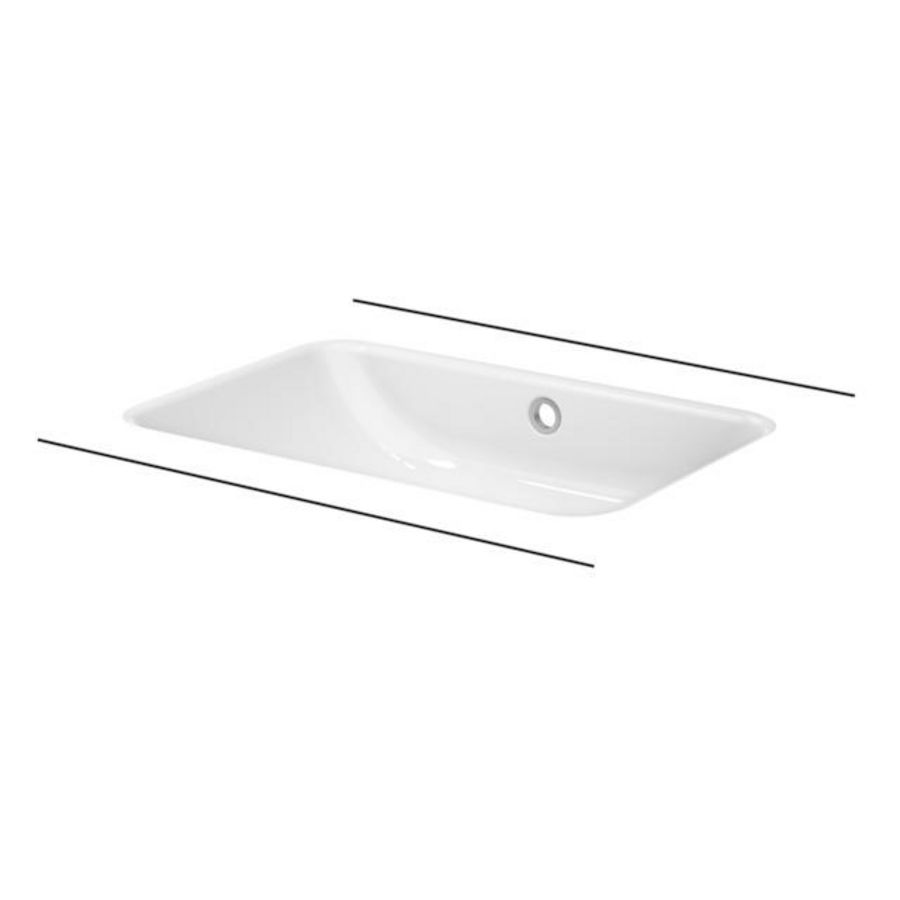 BetteOne onderbouw-wastefel 587x408mm Beige