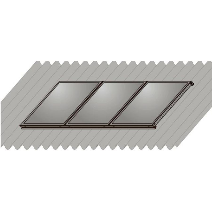 Opdak montageset voor golfdak 3 collectoren vert.