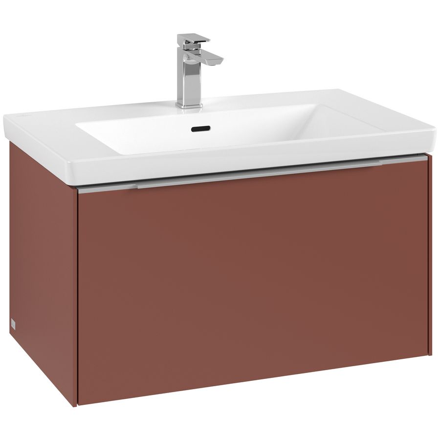 Wastafelonderkastkast SUBWAY 3.0 772x429x478mm Wine Red C573L0AH greep alu. glans