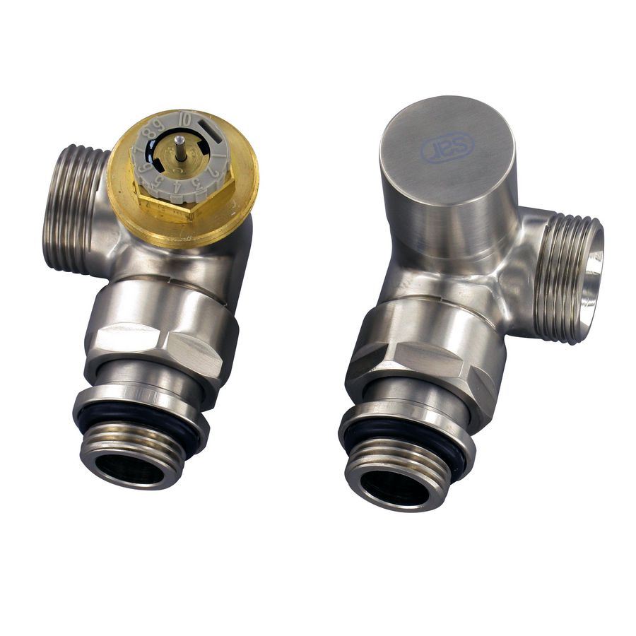 Designset 1/2 3/4 thermostaatkraan + voetventiel M30 wit