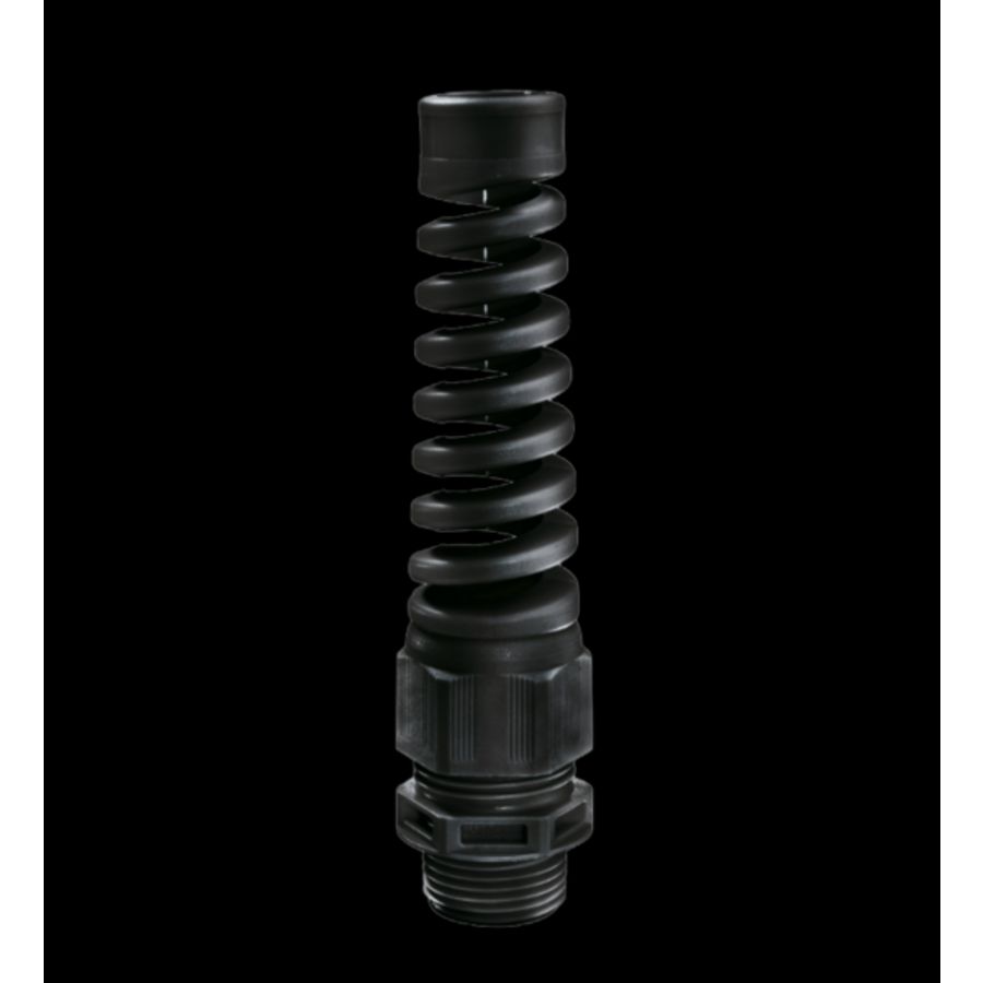 Wartel kunststof M32x1,5 doorlaat 13-21mm zwart, met knikbeschermer (ESKVS32BK) VVE=10