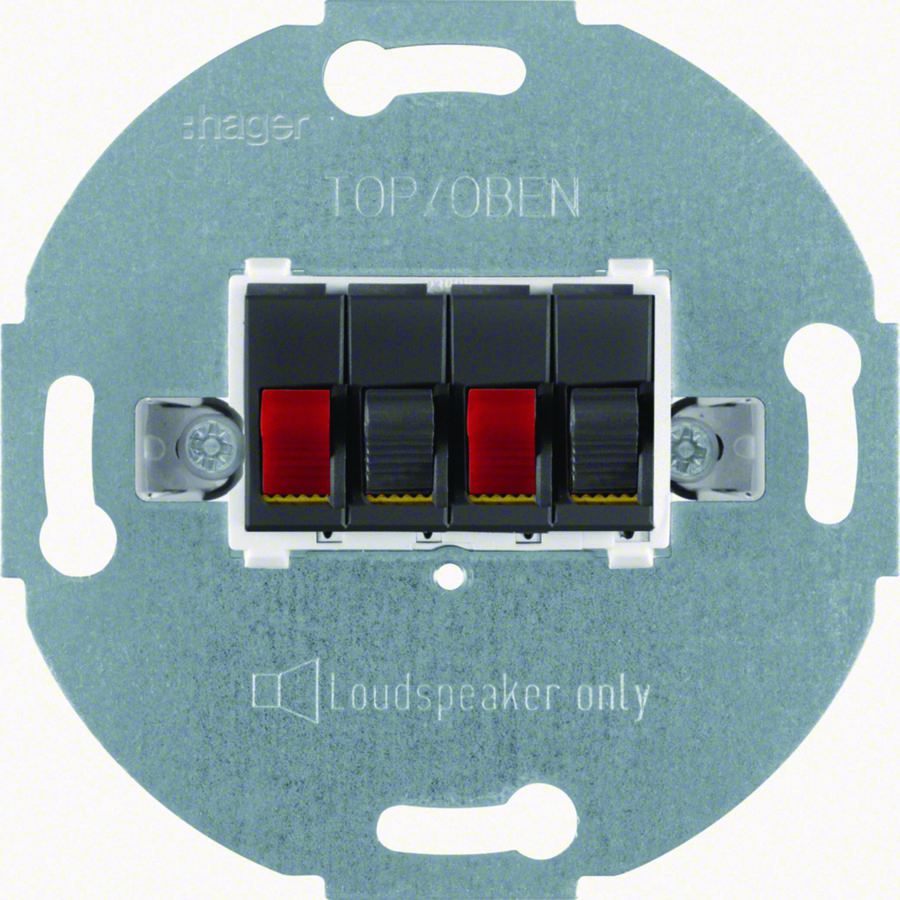 Stereo-luidsprekercontactdoos antraciet mat