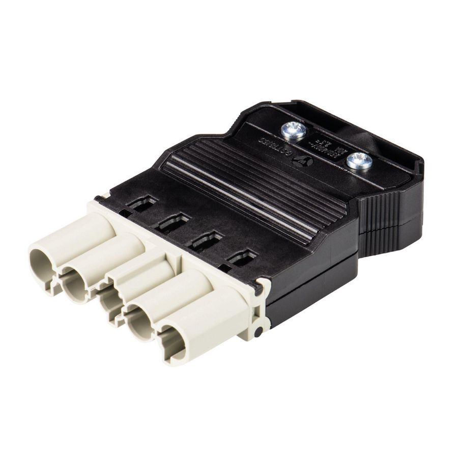 Kabelsteker GST18I5 male grijs schroef 92.954.4553.0 VVE=50