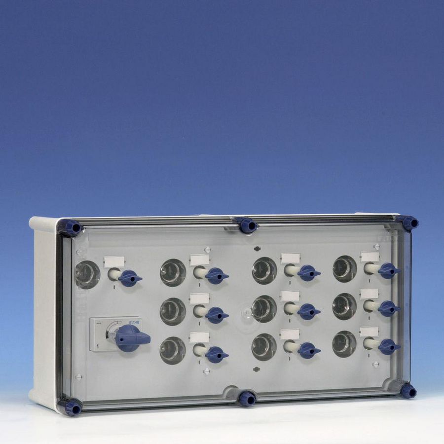 Lichtgroepenkast 1x63A Duco 4p 10xDII+rails