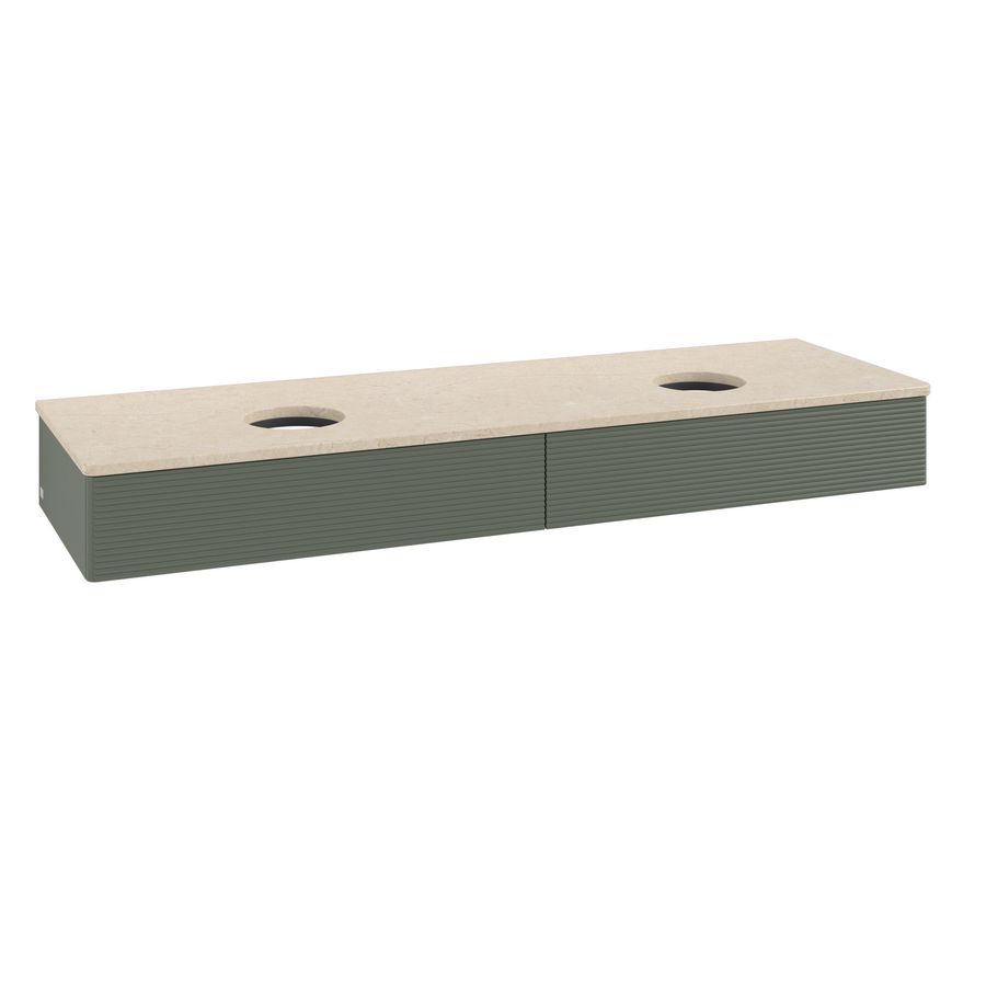 Wastafelonderkast Antao 1600x190x500mm L.Green Matt Lacquer K17113HL