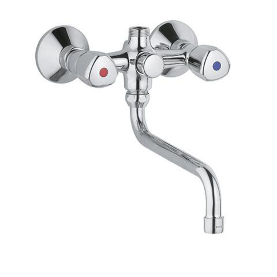 Standaard opbouwbadmengkraanuitl.250mm chroom