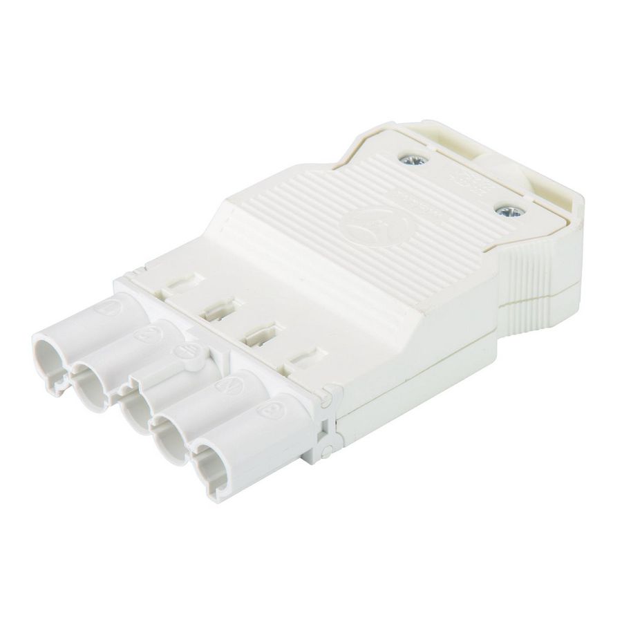 Kabelsteker GST18I5 male wit schroef 92.954.5053.0 VVE=50